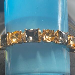 Sparkling bracelet, black and gold